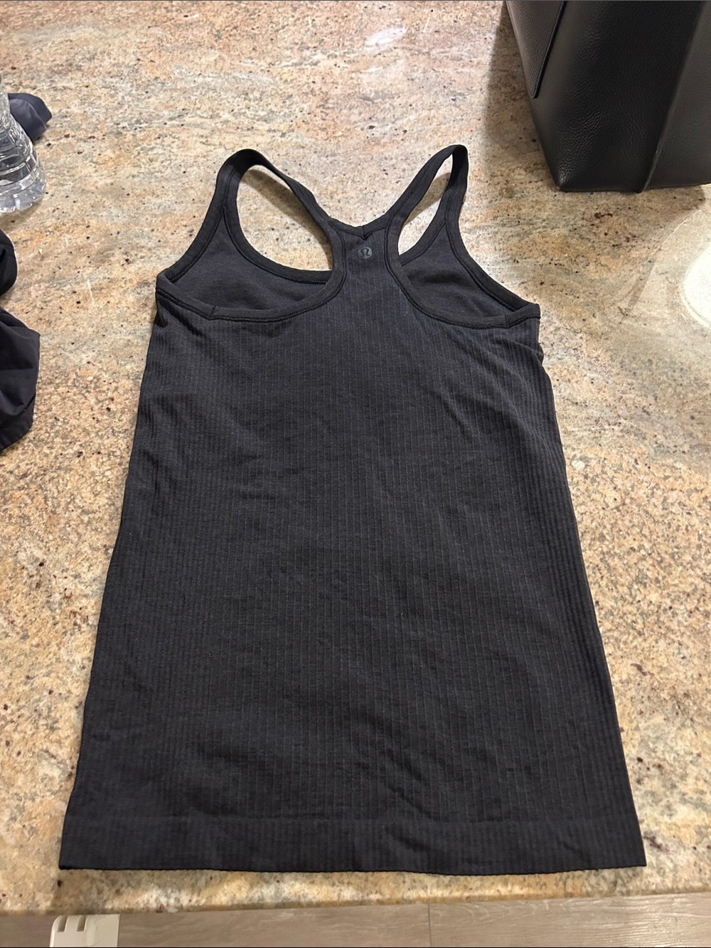 lululemon athletica Black Ribbed Racerback Tank